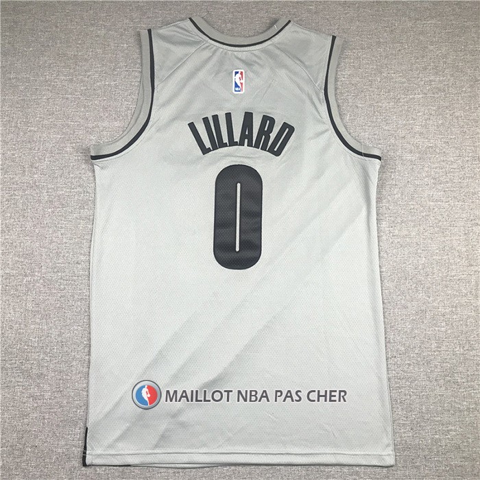 Maillot Portland Trail Blazers Damian Lillard Earned 2020-21 Gris